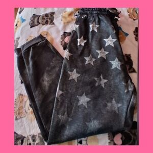 Grey Star Print Joggers